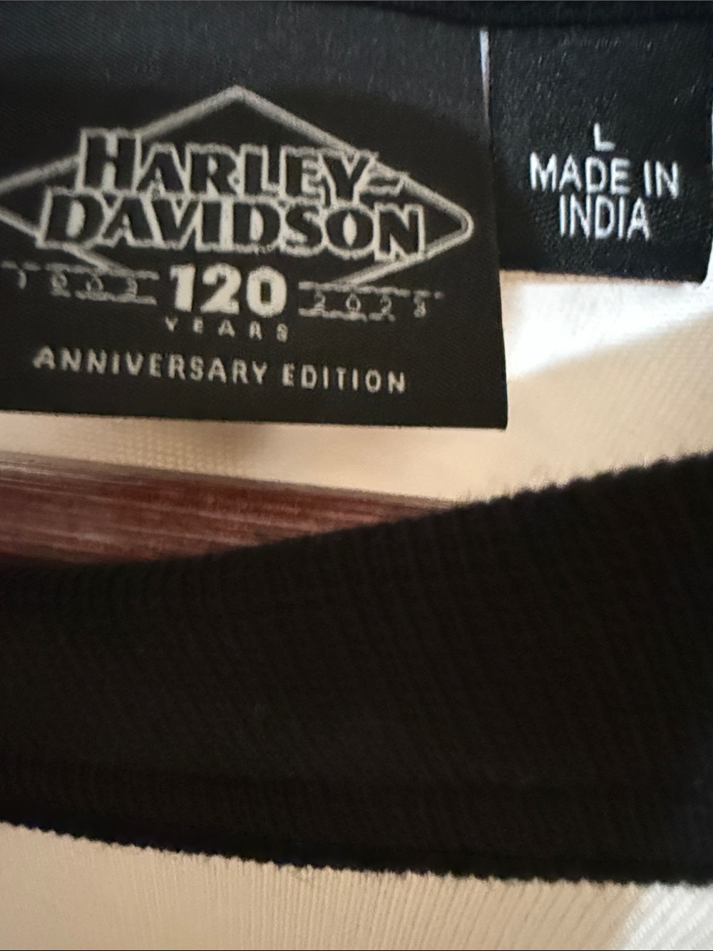 Harley-Davidson White and Black Raglan Racing Tee - Picture 8 of 9